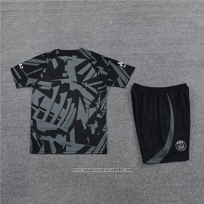 Tuta da Track Paris Saint-Germain Manica Corta 2022 2023 Grigio - Pantalon Corto